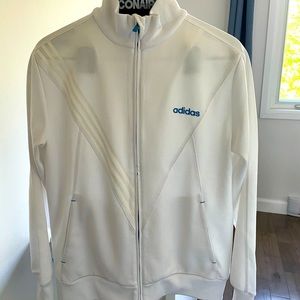 white sports coat from Adidas